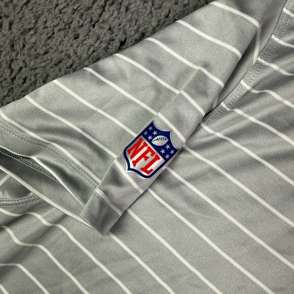 Nike Miami Dolphins Polo Shirt Mens 3XL Gray Striped Dri-Fit Player Team Issue - Picture 5 of 10